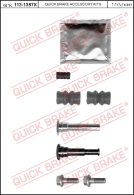 Комплект направляющей гильзы QUICK BRAKE 113-1387X