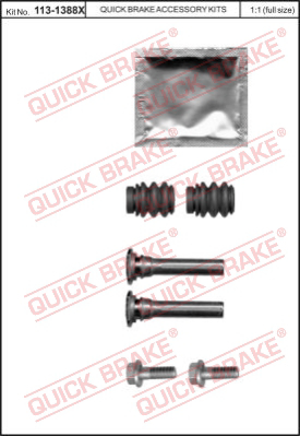 Комплект направляющей гильзы QUICK BRAKE 113-1388X