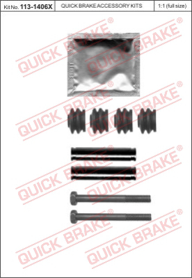 Комплект направляющей гильзы QUICK BRAKE 113-1406X