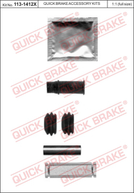 Комплект направляющей гильзы QUICK BRAKE 113-1412X