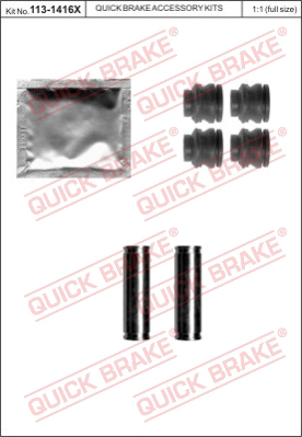 Комплект направляющей гильзы QUICK BRAKE 113-1416X