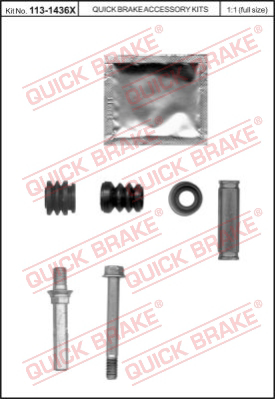 Комплект направляющей гильзы QUICK BRAKE 113-1436X