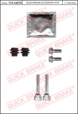 Комплект направляющей гильзы QUICK BRAKE 113-1437X