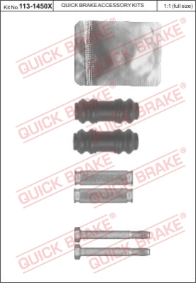 Комплект направляющей гильзы QUICK BRAKE 113-1450X