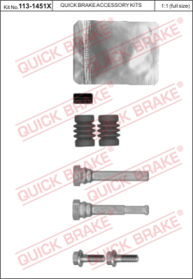 Комплект направляющей гильзы QUICK BRAKE 113-1451X
