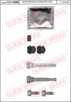 Комплект направляющей гильзы QUICK BRAKE 113-1458X