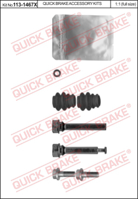 Комплект направляющей гильзы QUICK BRAKE 113-1467X