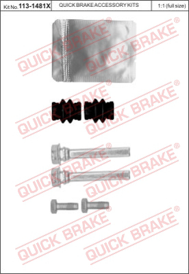 Комплект направляющей гильзы QUICK BRAKE 113-1481X