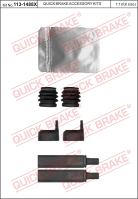 Комплект направляющей гильзы QUICK BRAKE 113-1488X