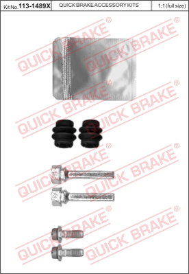 Комплект направляющей гильзы QUICK BRAKE 113-1489X
