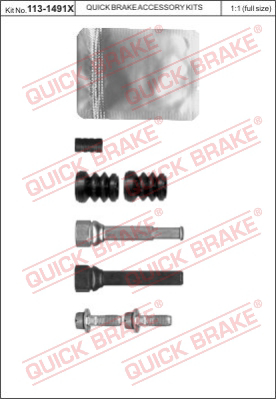 Ремкомплект крепежа суппорта QUICK BRAKE 113-1491X