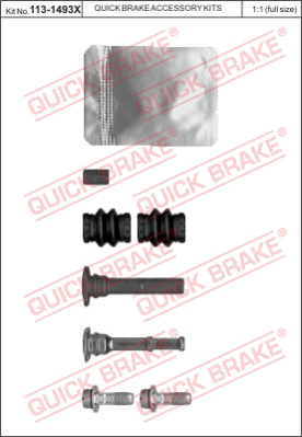 Комплект направляющей гильзы QUICK BRAKE 113-1493X