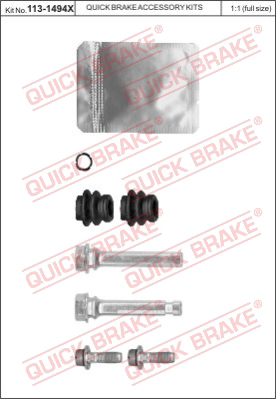 Комплект направляющей гильзы QUICK BRAKE 113-1494X
