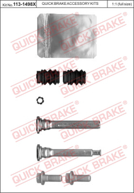 Комплект направляющей гильзы QUICK BRAKE 113-1498X