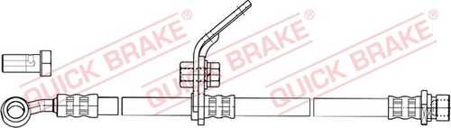 Шланг тормозной передний левый QUICK BRAKE 50.845X