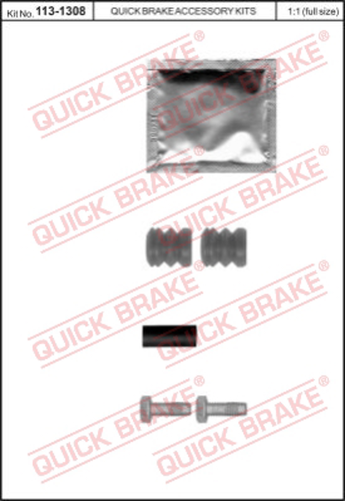 Ремкомплект крепежа суппорта QUICK BRAKE 113-1308