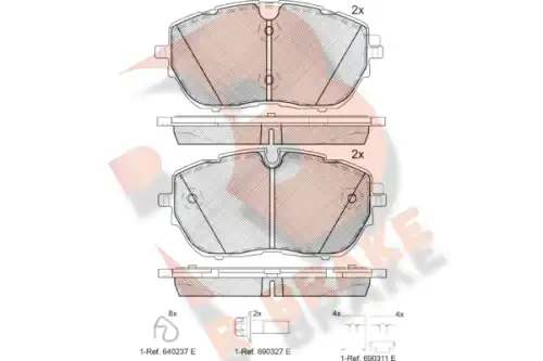 Тормозные колодки R BRAKE RB2227