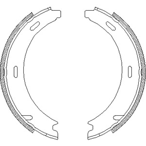 Барабанная тормозная колодка стояночного тормоз REMSA 4094.01