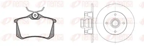 Комплект тормозов дисковый тормозной механизм REMSA 8263.02