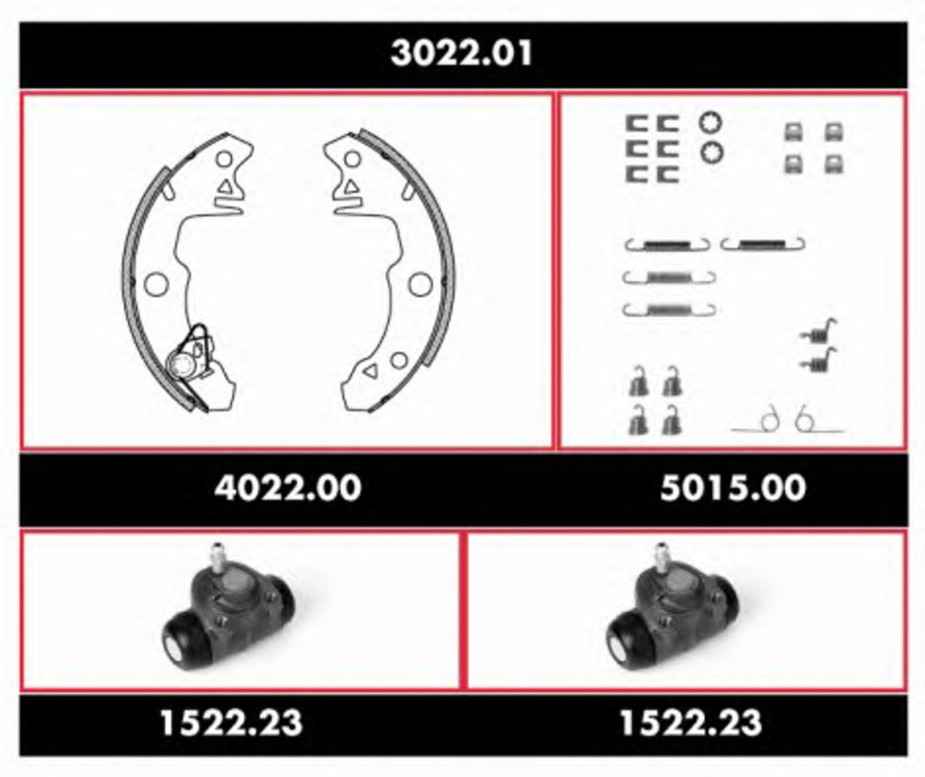 Комплект тормозов барабанный тормозной механизм REMSA SPK 3022.01
