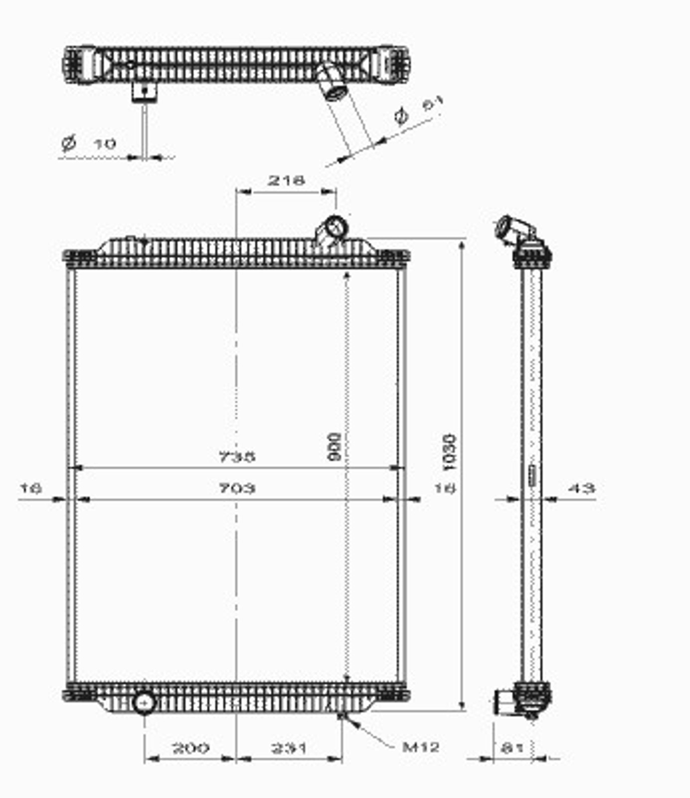 Радиатор системы охлаждения NRF 519700