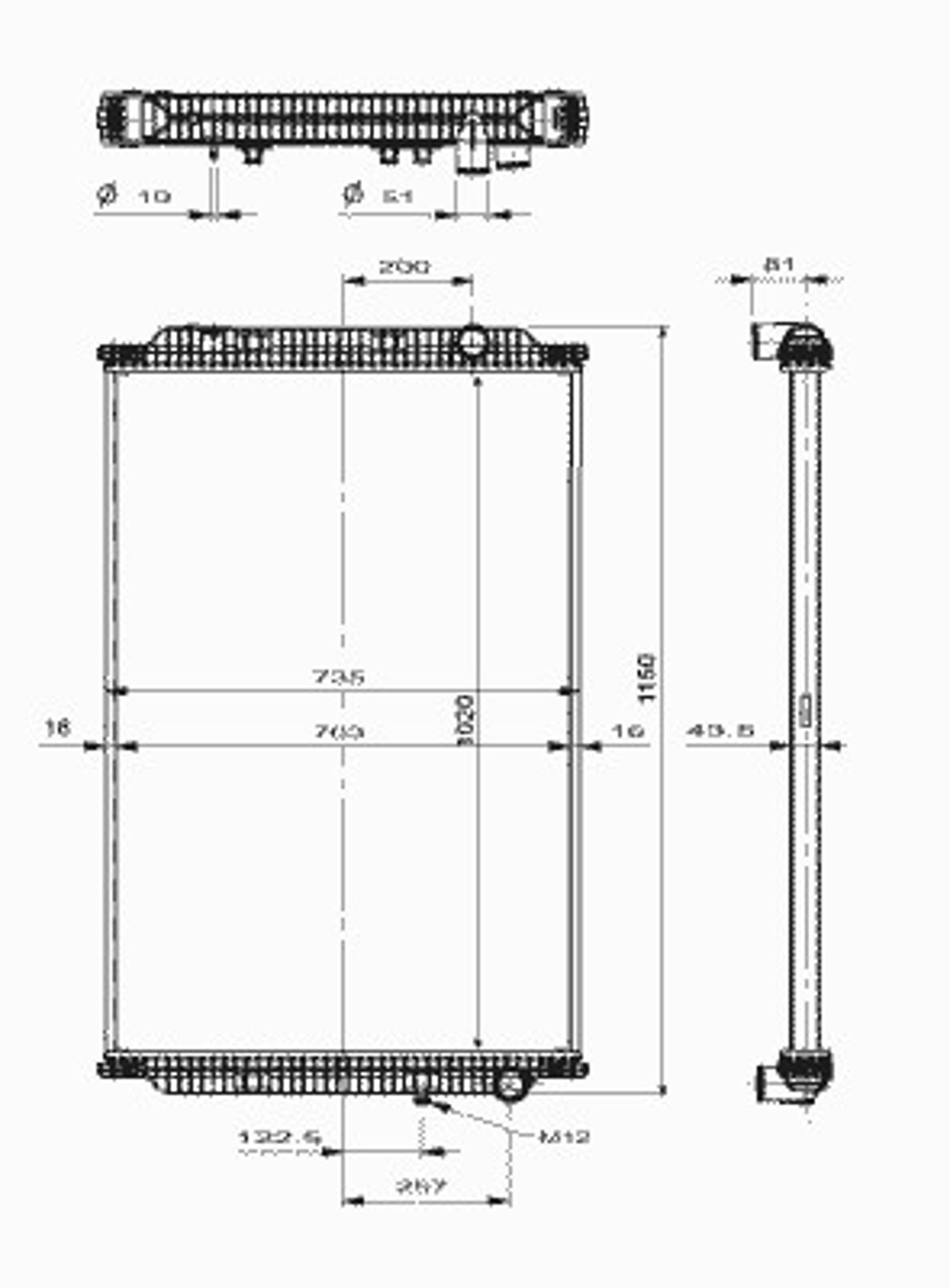 Радиатор системы охлаждения NRF 509726