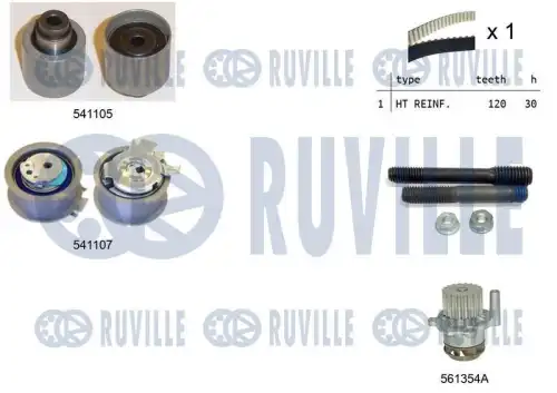 Ремкомплект грм /с помпой/ RUVILLE 5500612