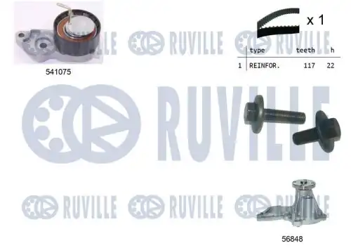 Ремкомплект грм /с помпой/ RUVILLE 5500641