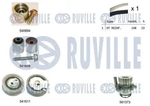 Ремкомплект грм /с помпой/ RUVILLE 5503191