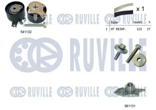 Ремкомплект грм /с помпой/ RUVILLE 5503551