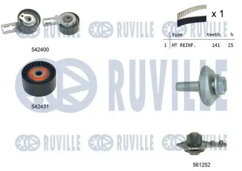 Ремкомплект грм /с помпой/ RUVILLE 5503581