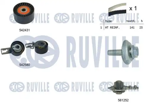 Ремкомплект грм /с помпой/ RUVILLE 5503691