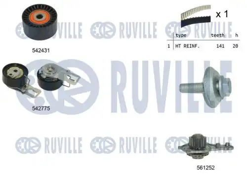 Ремкомплект грм /с помпой/ RUVILLE 5503951