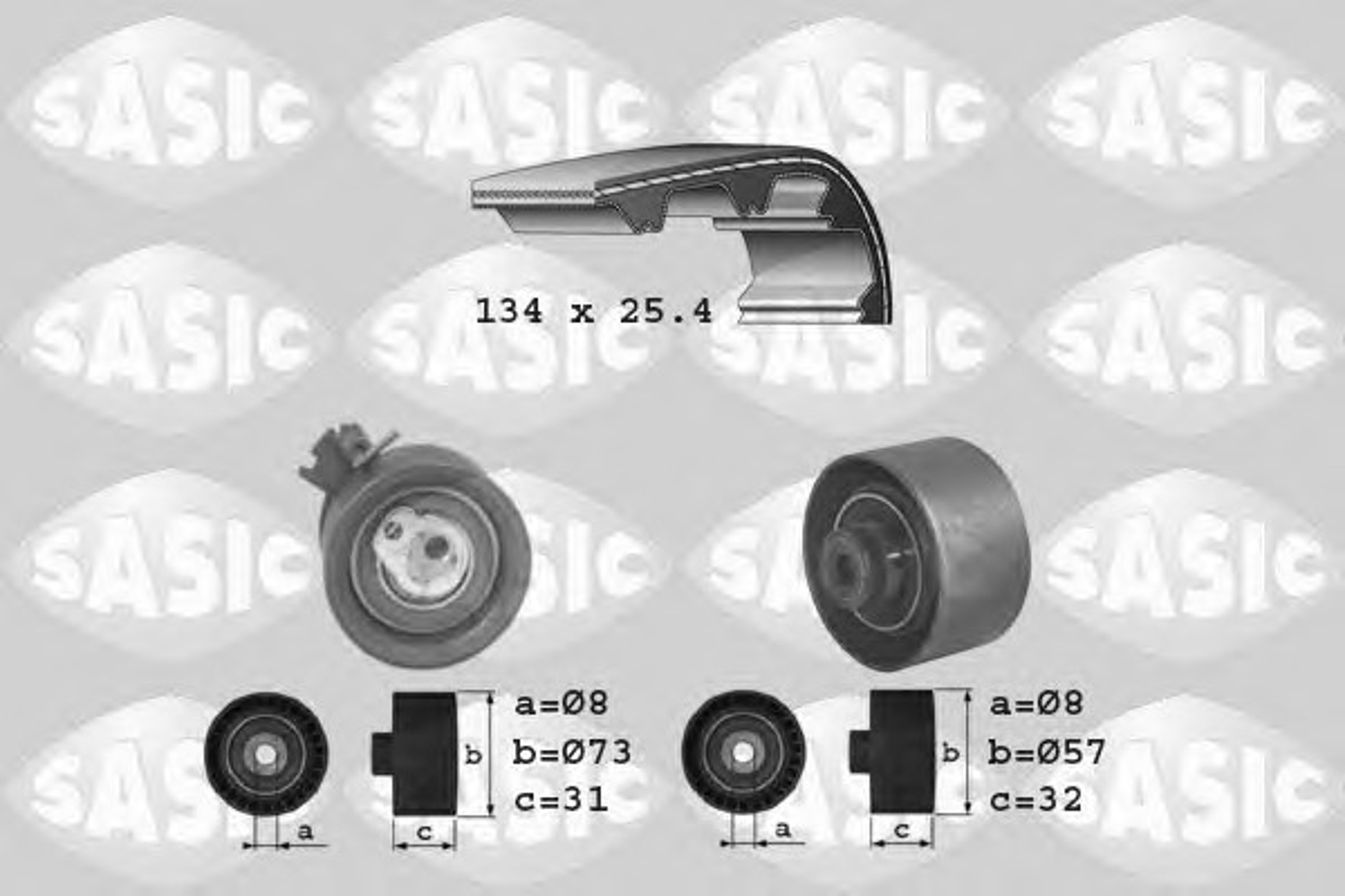 Комплект грм SASIC 1750007