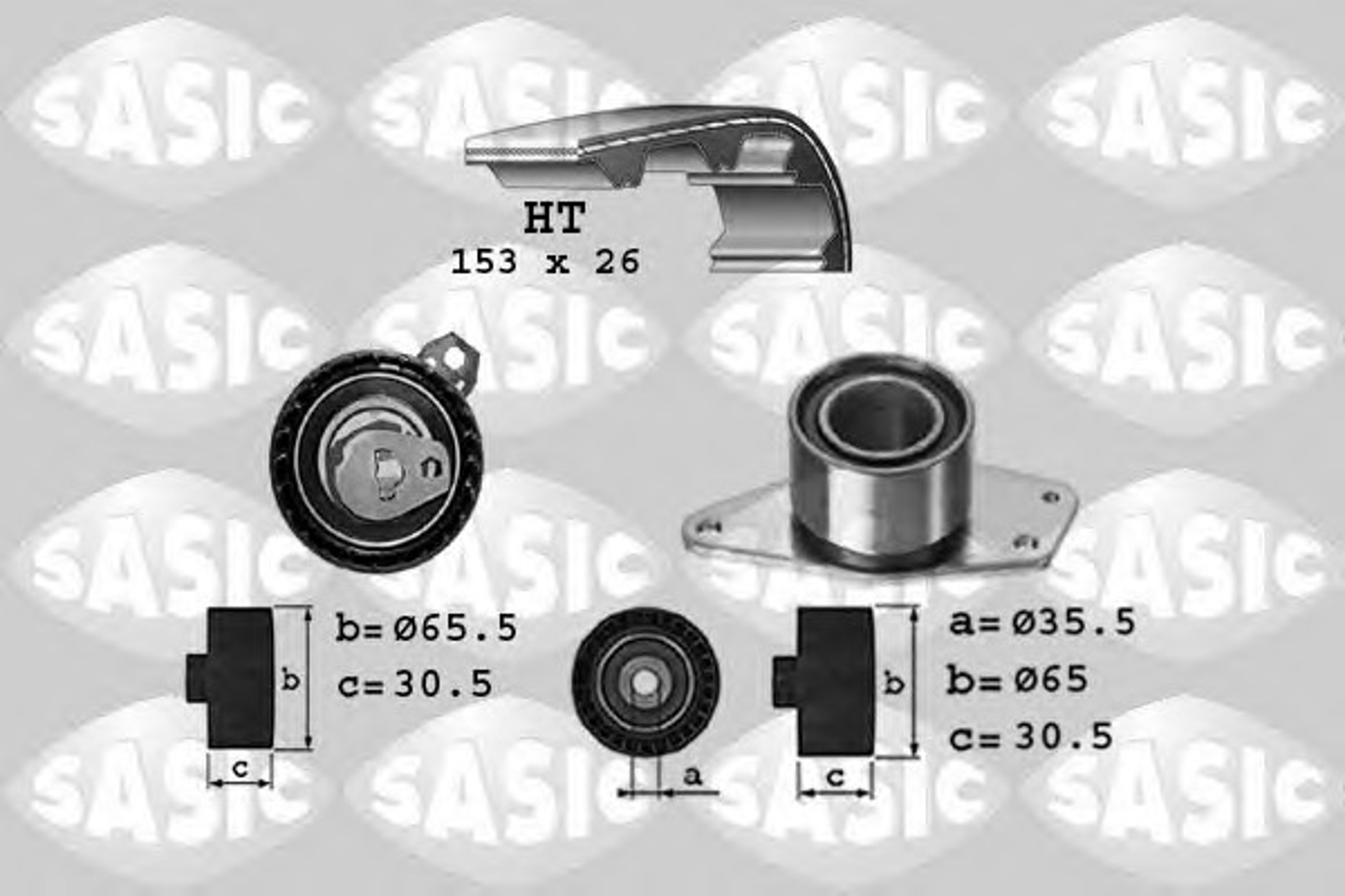 Комплект ремня грм SASIC 1754021