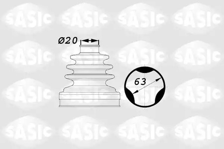 Комплект пыльника приводного вала SASIC 1900003