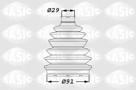 Комплект пыльника приводного вала SASIC 1900007