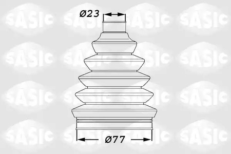 Комплект пыльника приводного вала SASIC 1900008