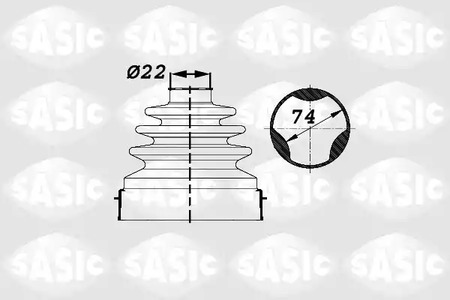 Комплект пыльника приводного вала SASIC 1906010
