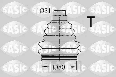 Комплект пыльника приводного вала SASIC 1906058