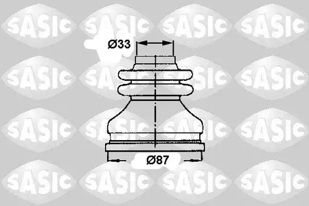 Комплект пыльника приводного вал SASIC 2873783