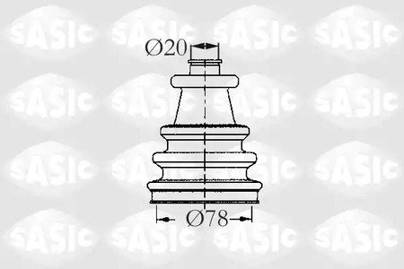 Комплект пыльника приводного вал SASIC 2933743