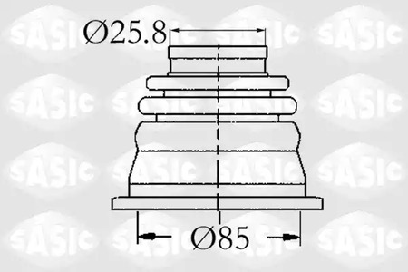 Комплект пыльника приводного вала SASIC 4003408