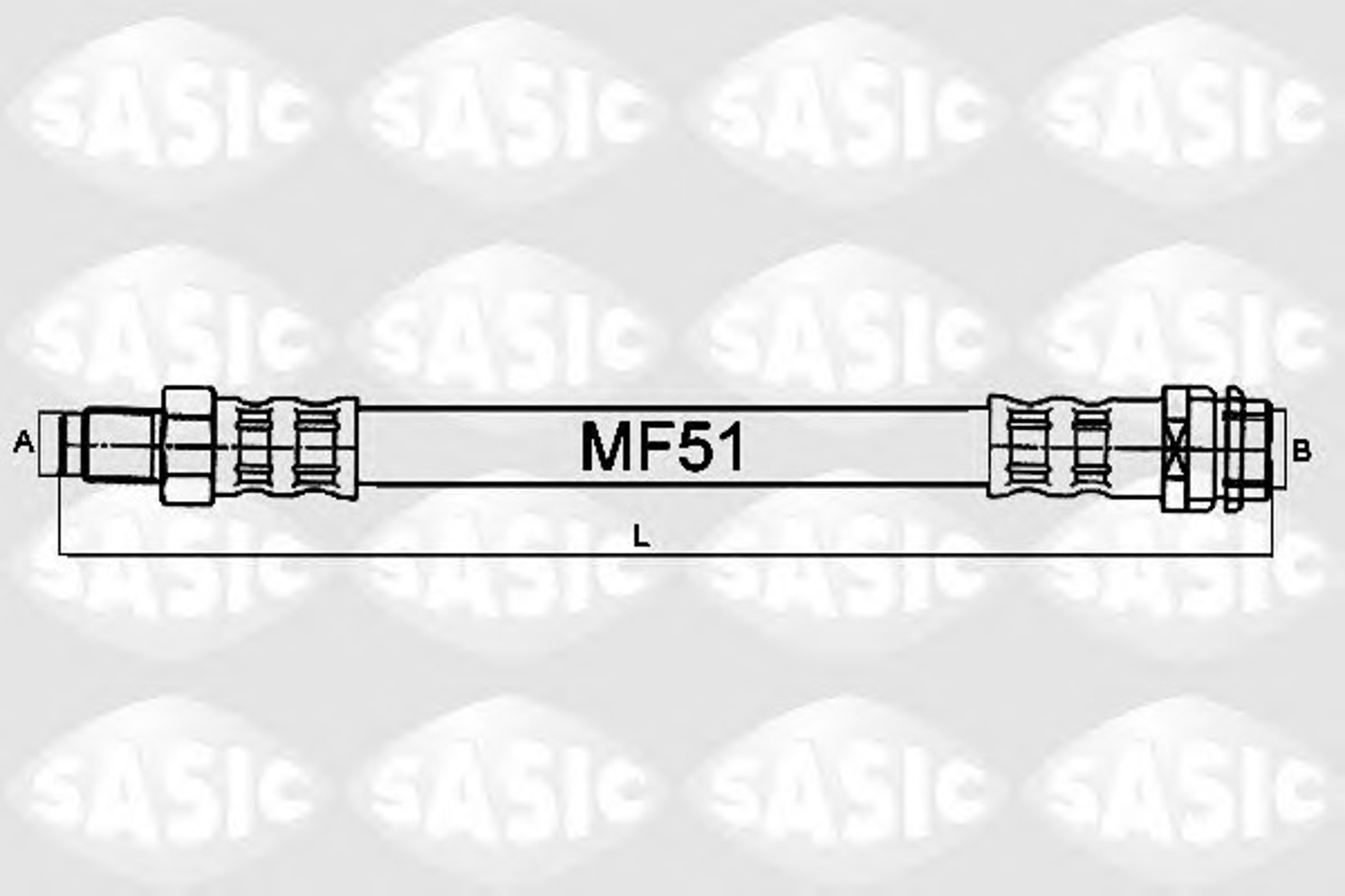 Шланг тормозной SASIC 6606007