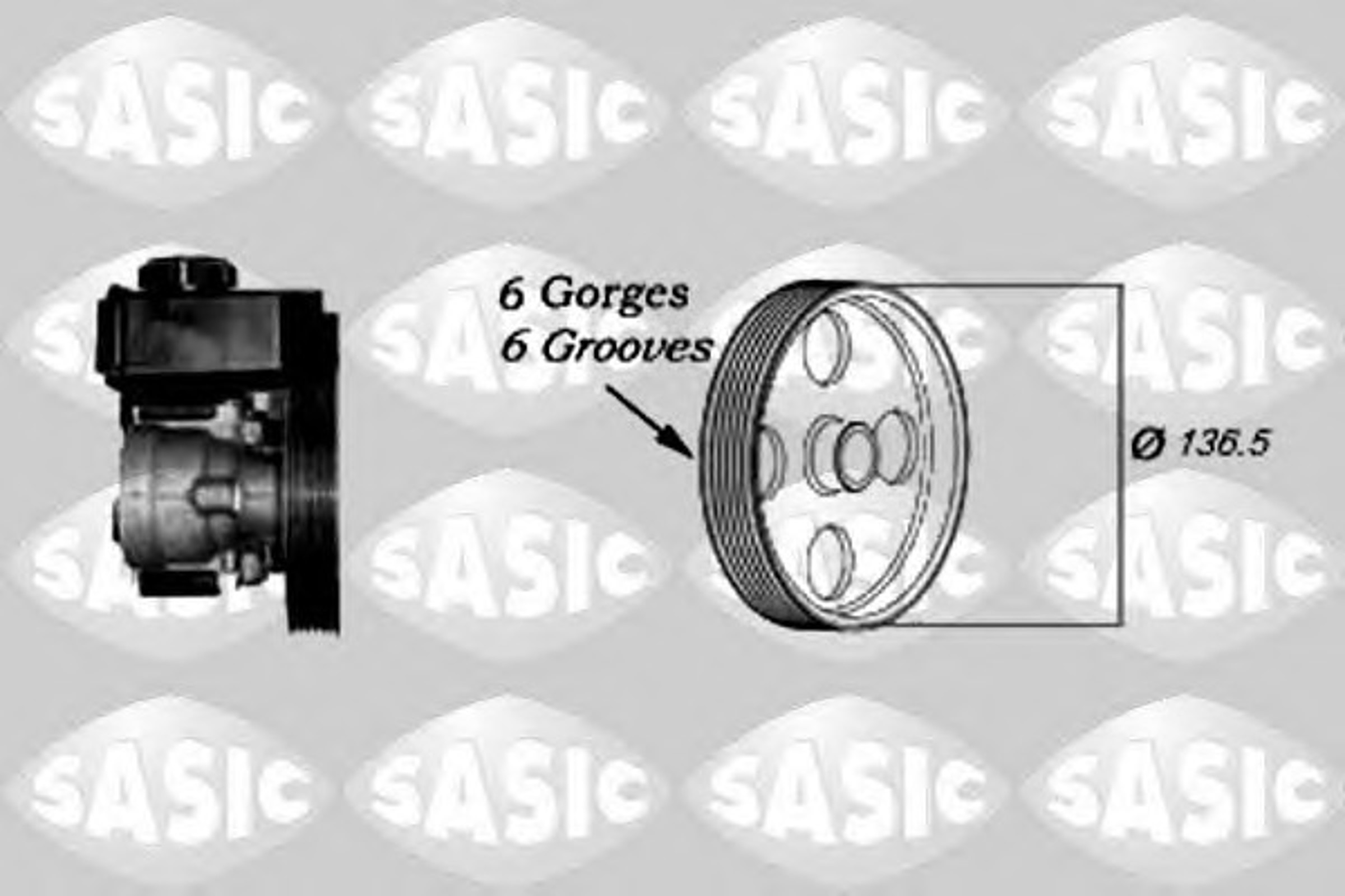 Гидравлический насос рулевое управление SASIC 7070007