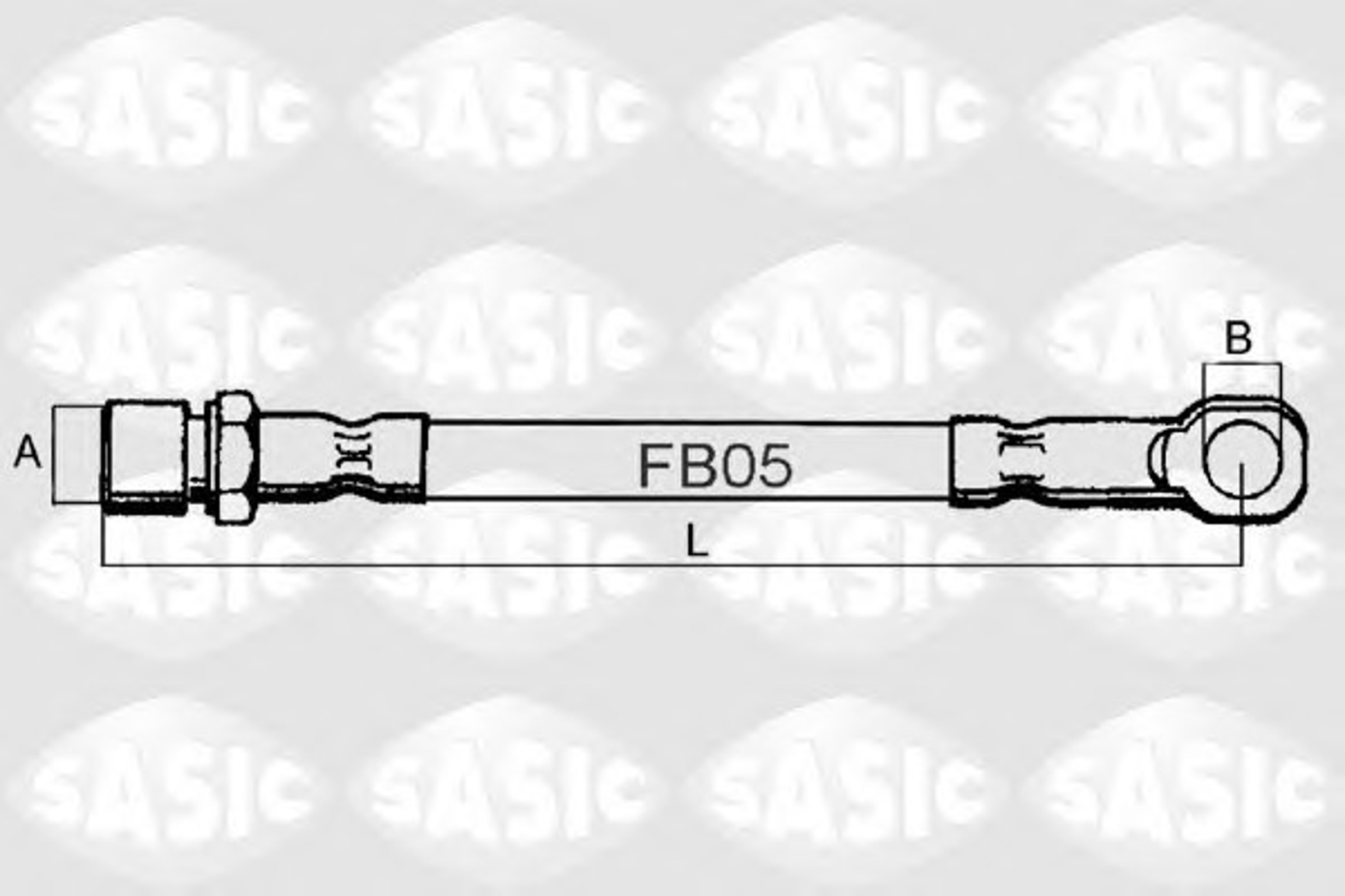Шланг тормозной SASIC SBH6308