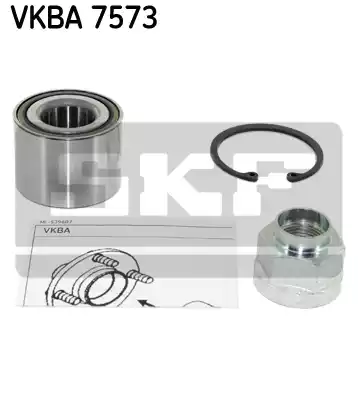 Комплект ступичного подшипника колеса SKF VKBA7573