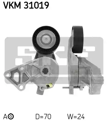 Натяжной ролик поликлинового ремня SKF VKM31019