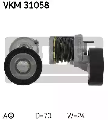 Натяжной ролик поликлинового ремня SKF VKM31058