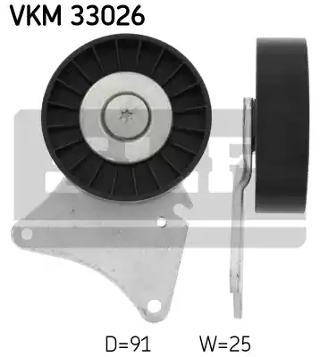 Ролик поликлинового ремня SKF VKM33026